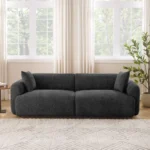 Lindel 86" Velvet Square Arm Sofa with Reversible Cushions